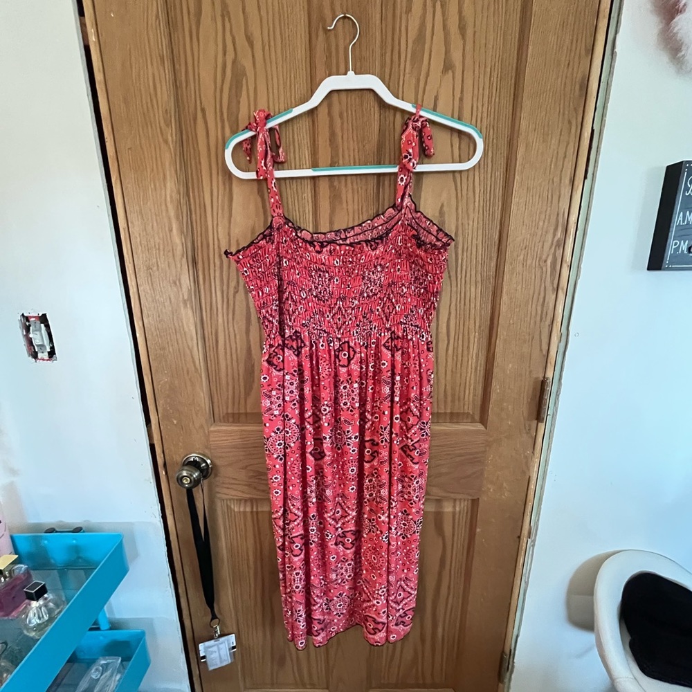 Lildy pink/red floral dress - size “2X-3X”